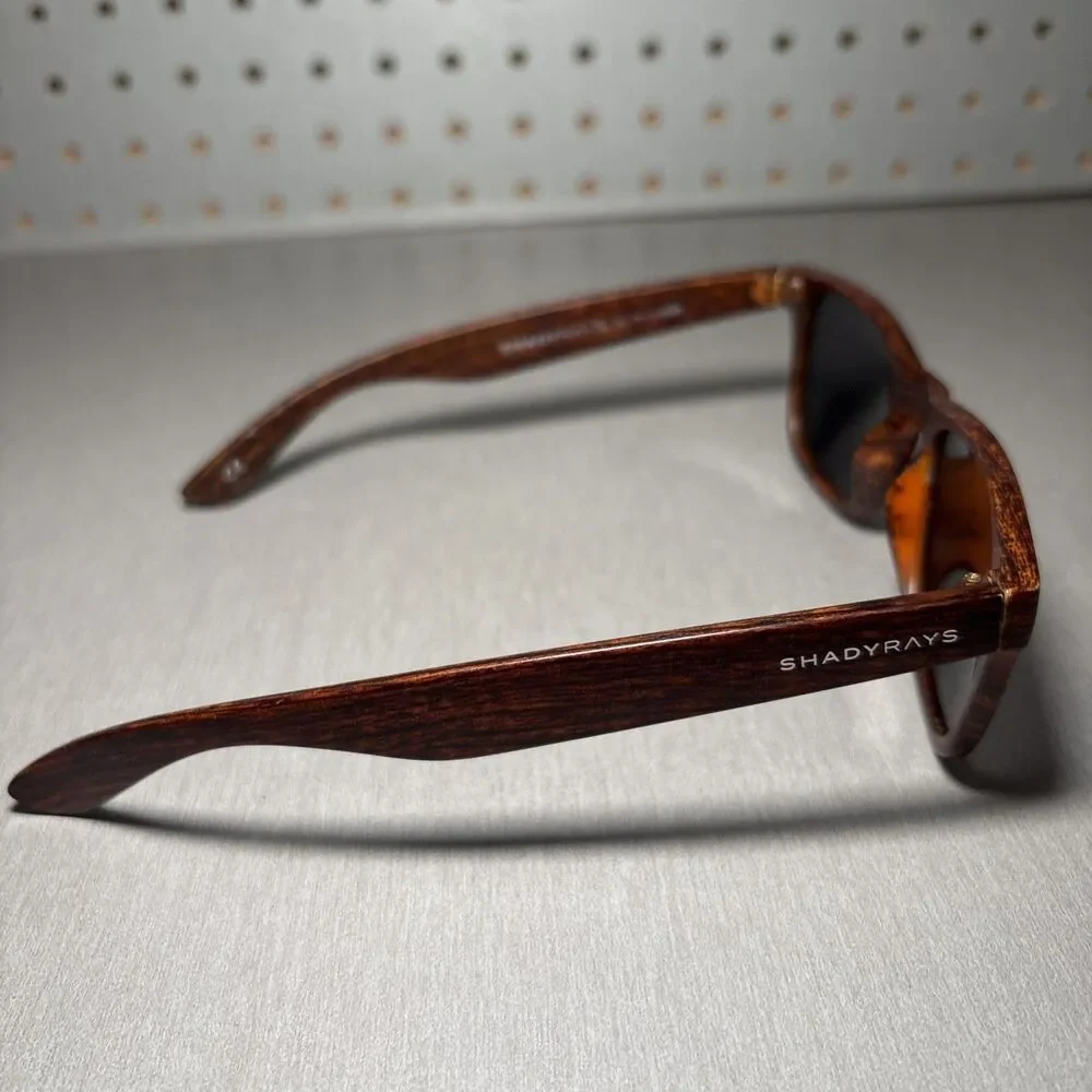 Shady Rays Sunglasses Classic Timber Brown Square C-5080 Polarized FRAMES ONLY